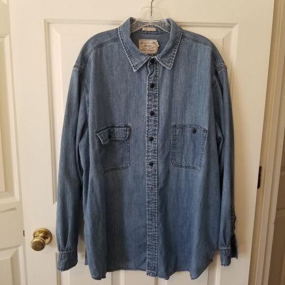 POLO RALPH LAUREN True Indigo Shirt 2XB - Picture 1 of 6
